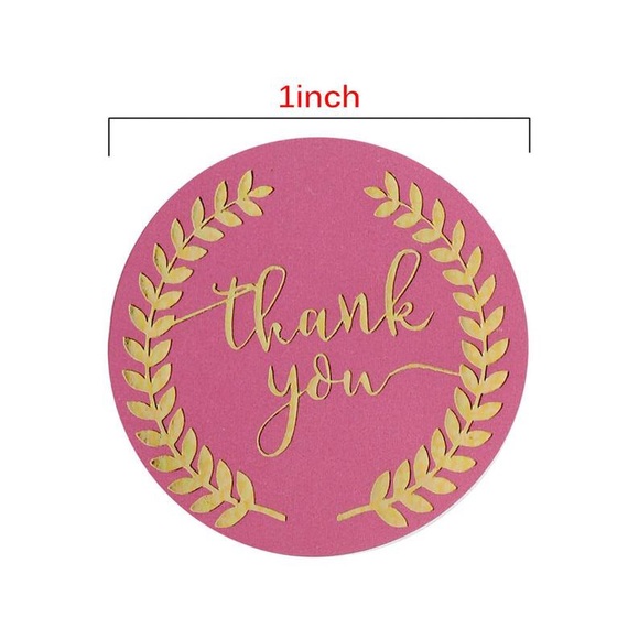 Thank You Stickers with Laurels (Roll of 500) - Picture 2 of 4
